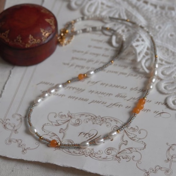 Jewelry - 18K Gold - Plated Brass & Natural Pearl Necklace